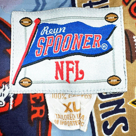 Reyn Spooner Men's Blue NFL Denver Broncos Super Bowl Champions Aloha Shirt XL
