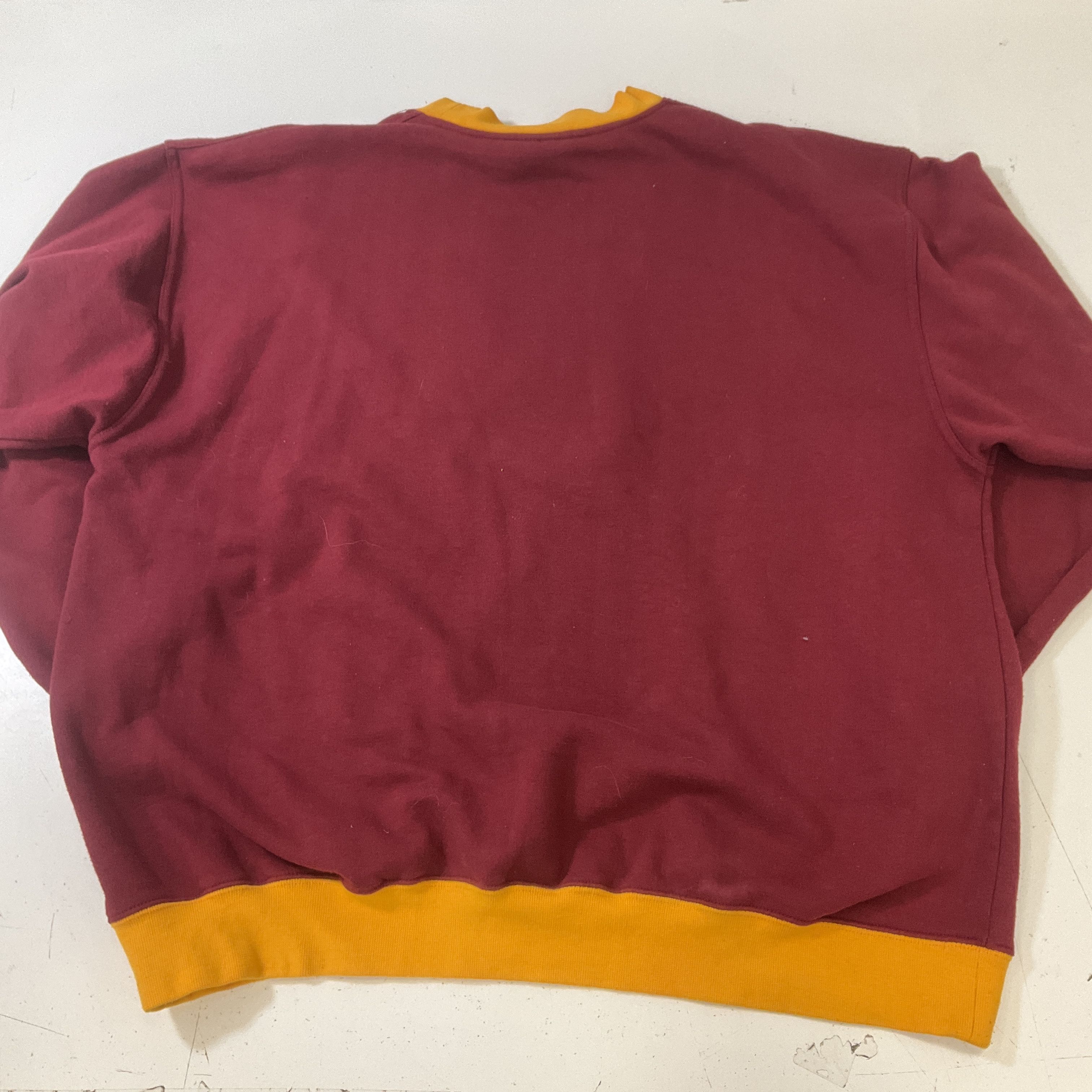 Lee Sport Maroon Yellow Washington Redskins Embroidered Sweatshirt XL Vintage