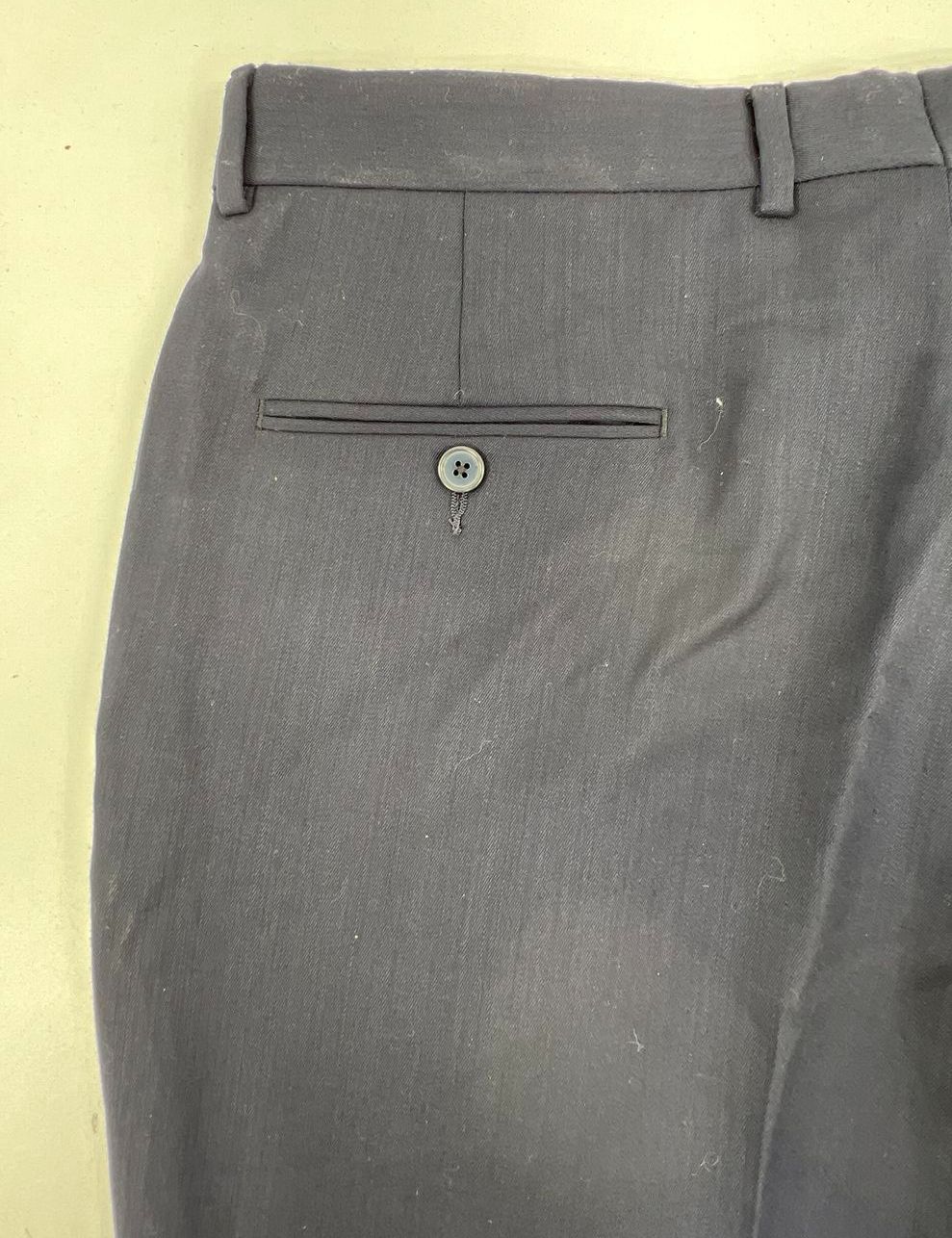 Men's Pierre Cardin Navy Blue 100% Wool Suit Jacket & Pants - Size 44Sx38W