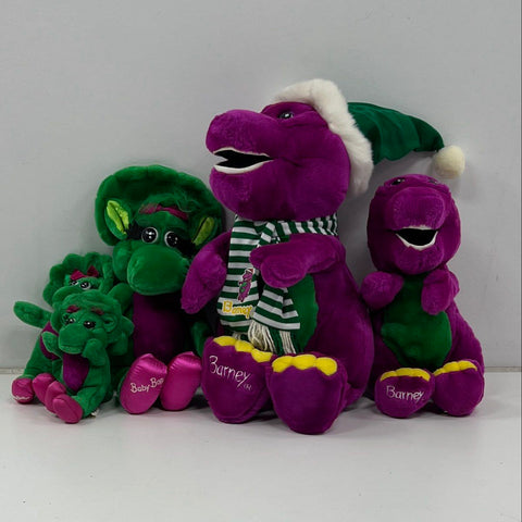 Barney & Friends Plush Toy Lot of 5 Lyons Group Baby Bop Christmas Vintage 1992
