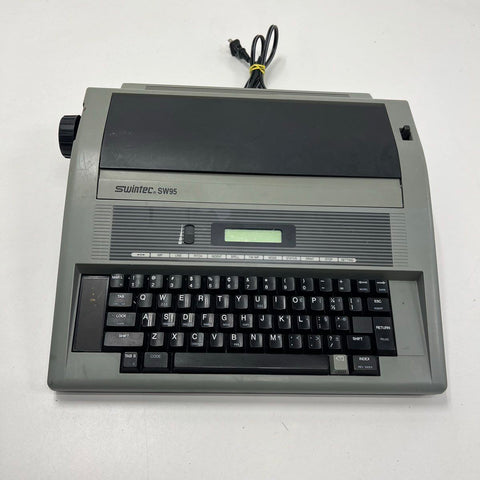 Vintage Swintec SW95 Electronic Portable Typewriter Gray