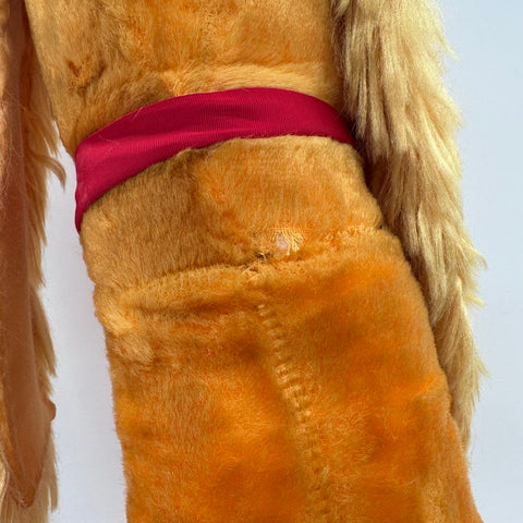 Vintage 1960s Dog Plushie Large Cocker Spaniel Style Faux Fur 26 Inch