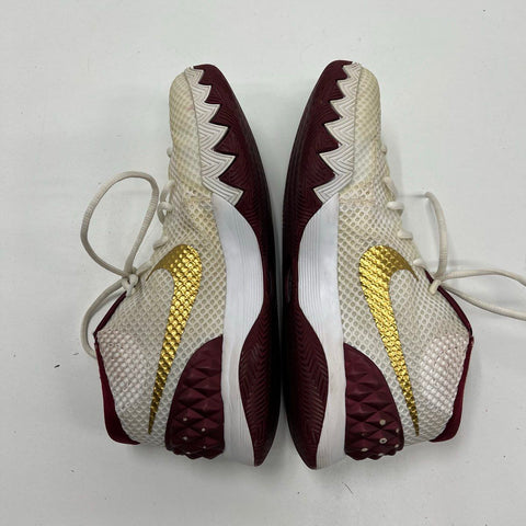 Nike Kyrie 1 iD White Metallic Gold Burgundy Basketball Shoes Size 11.5