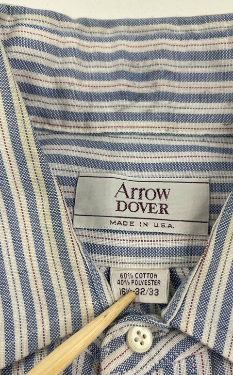 Vintage 80s Lot 2 Arrow & Harbour Club Button Up Shirts Mens XL 16.5 USA