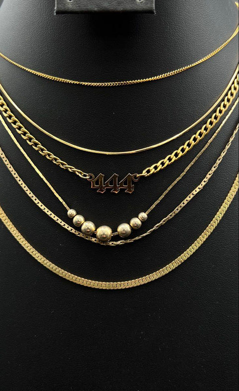 EVRY Gold Tone Chain Necklaces Paperclip Herringbone Curb 444 Jewelry Lot of 10