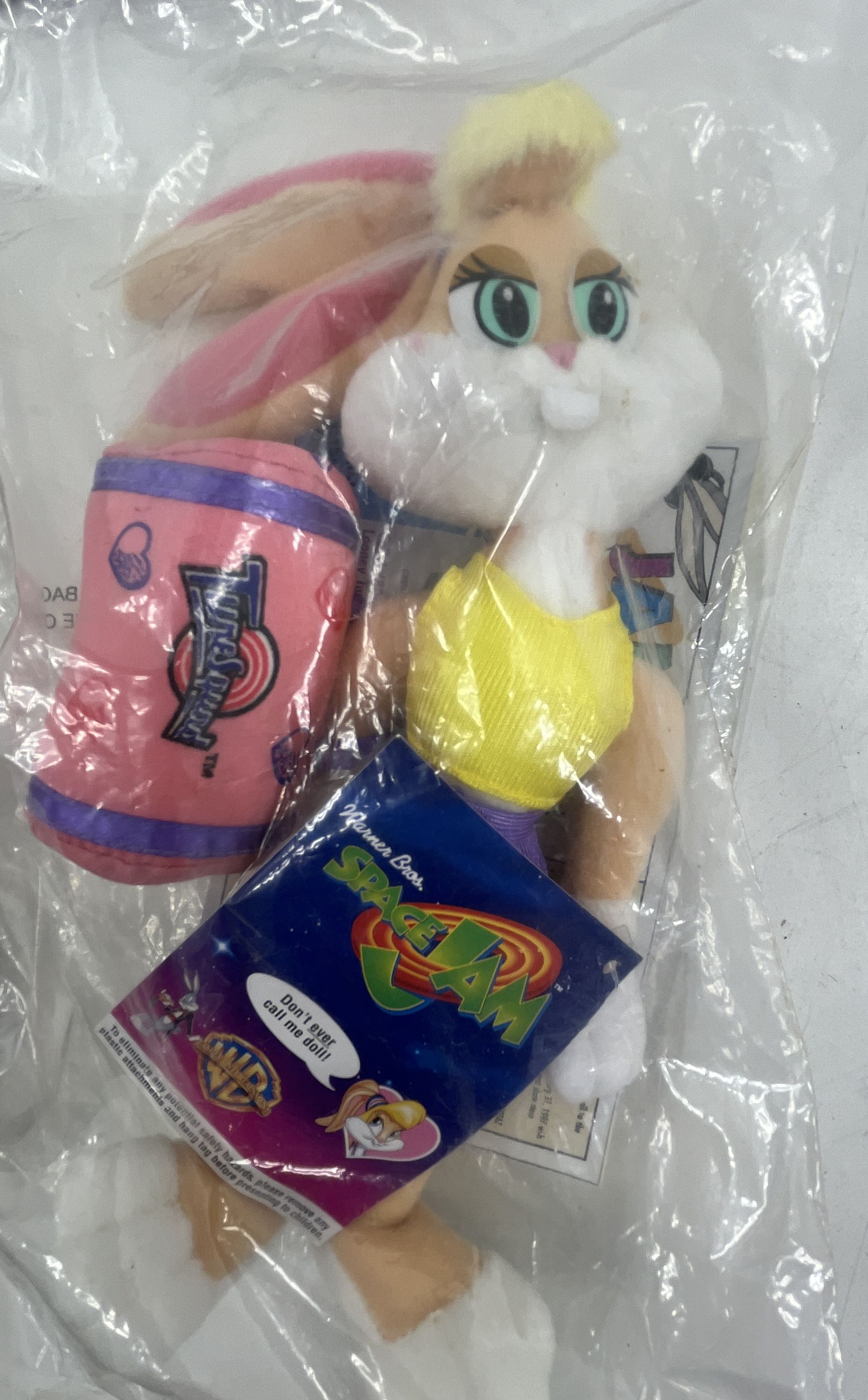 1996 Space Jam McDonald's Daffy Duck Lola Bunny Plush Lot 2pc Sealed New