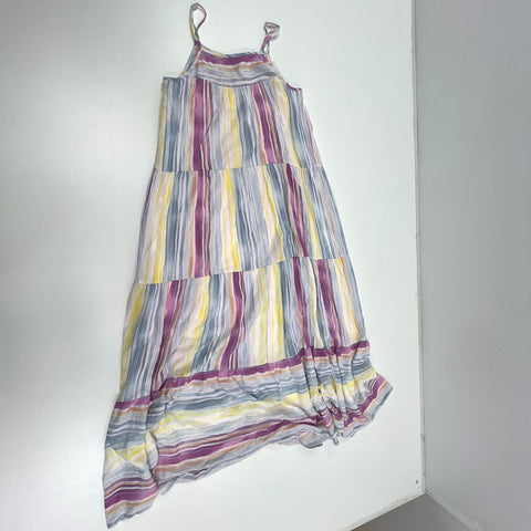 NWT Lauren Conrad Maxi Watercolor Multi Stripes Sundress Women's Small $74