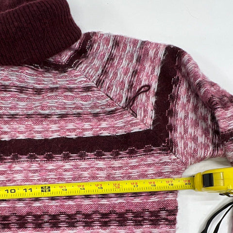 Industry Republic Women's Sweater Burgundy Pink Textured Turtleneck NWT Size S