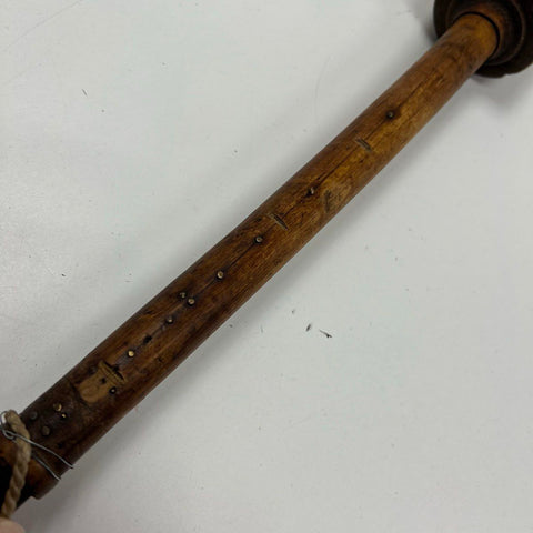 Antique Primitive Wood & Iron Mallet Hammer w/ Hook Bung Starter Farm Tool 17"