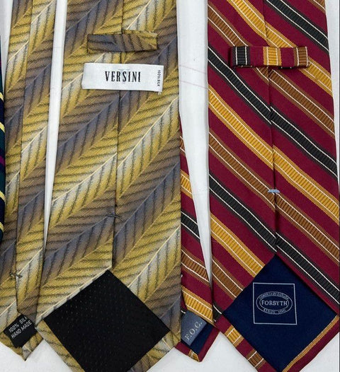 Men's Necktie Lot 10pc Michael Kors Breuer Lands' End Vintage 90s Silk Poly