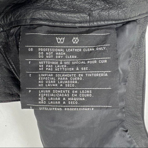 Harley-Davidson Unisex Black Leather Motorcycle Riding Chaps Side Zip Sz 2XL