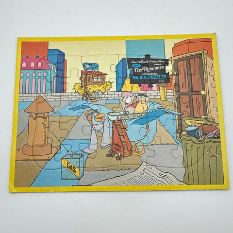 Vintage Disney Puzzle Lot Jaymar The Rescuers Cinderella Inlaid 3 Pieces