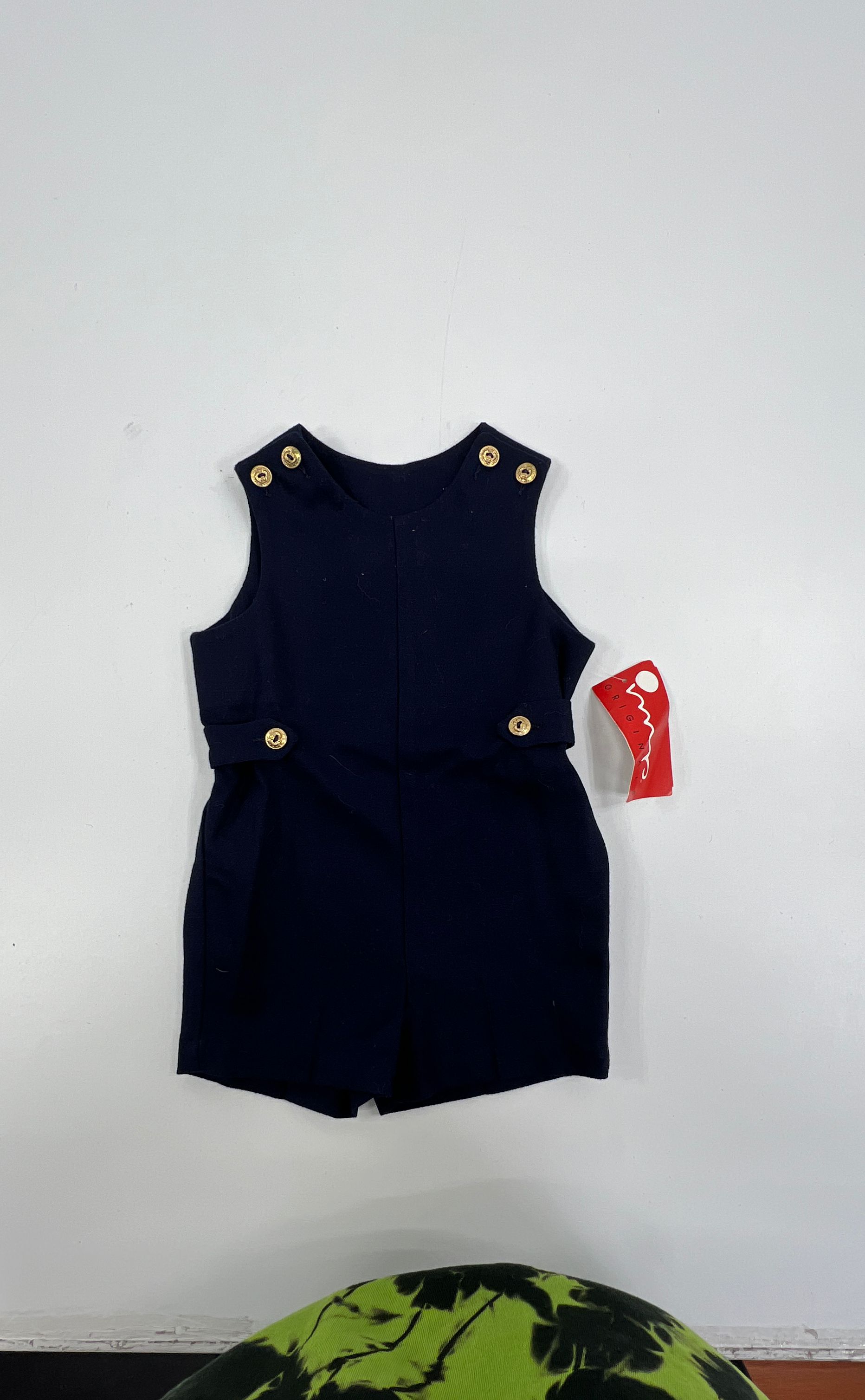 NWT Vintage Kids Imp Originals Dark Blue Wool Jumper Jump Suit One Piece Size 2