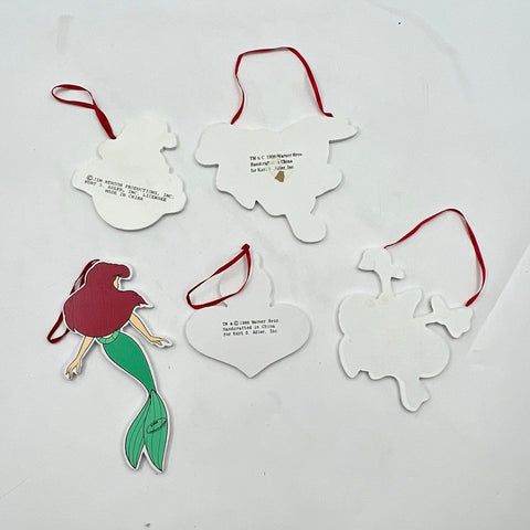 Vintage Christmas Ornament Lot Kurt S. Adler Wood Disney Looney Tunes 5pc 1990s