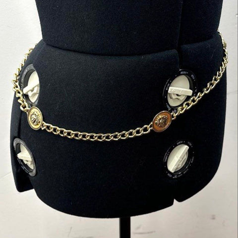 Fashion Chain Belts Jewelry Lot of 11 Gold Silver Tone Lion Heart Enamel