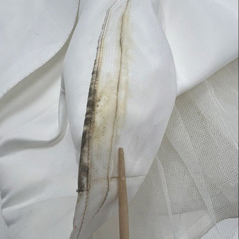 David's Bridal Michaelangelo Women's Wedding Dress Gown Ivory Satin Strapless 12