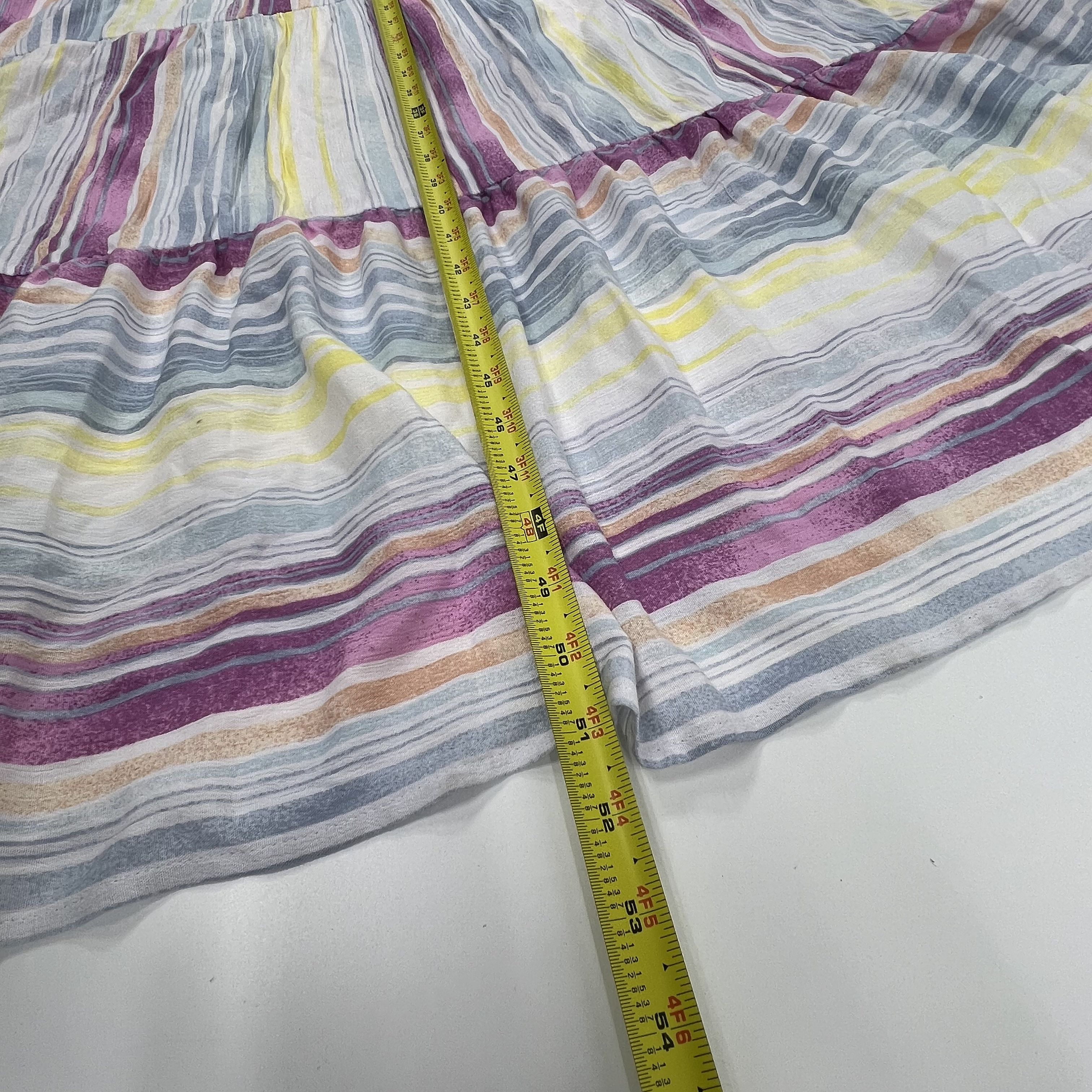 NWT Lauren Conrad Maxi Watercolor Multi Stripes Sundress Women's Small $74