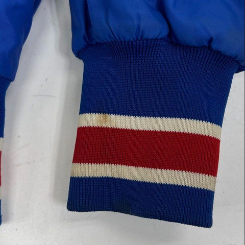 Vintage 80s Kansas Jayhawks Crimson Girls Satin Bomber Jacket Quilted Lined Sz S