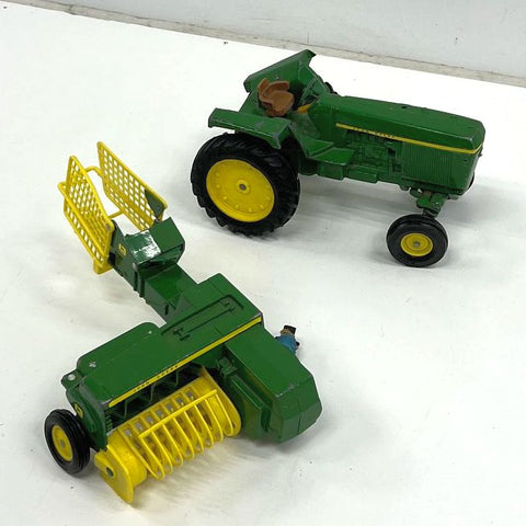 Vintage Ertl John Deere Cotton Picker 565 & Tractor Toy Lot Die-Cast USA