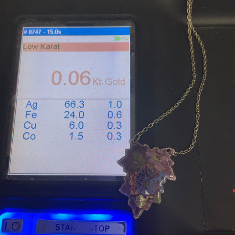 Antique Vintage Guilloche Enamel Floral Necklace 66% Silver Pendant 18"