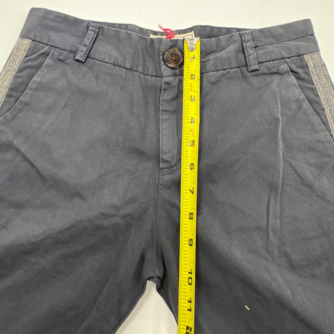 Current/Elliott NWT Gray The Tux Captain Glitter Stripe Trousers Pants Women's