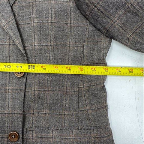 Daniel Cremieux Dillards Men's Brown Plaid Sport Coat Blazer Two Button