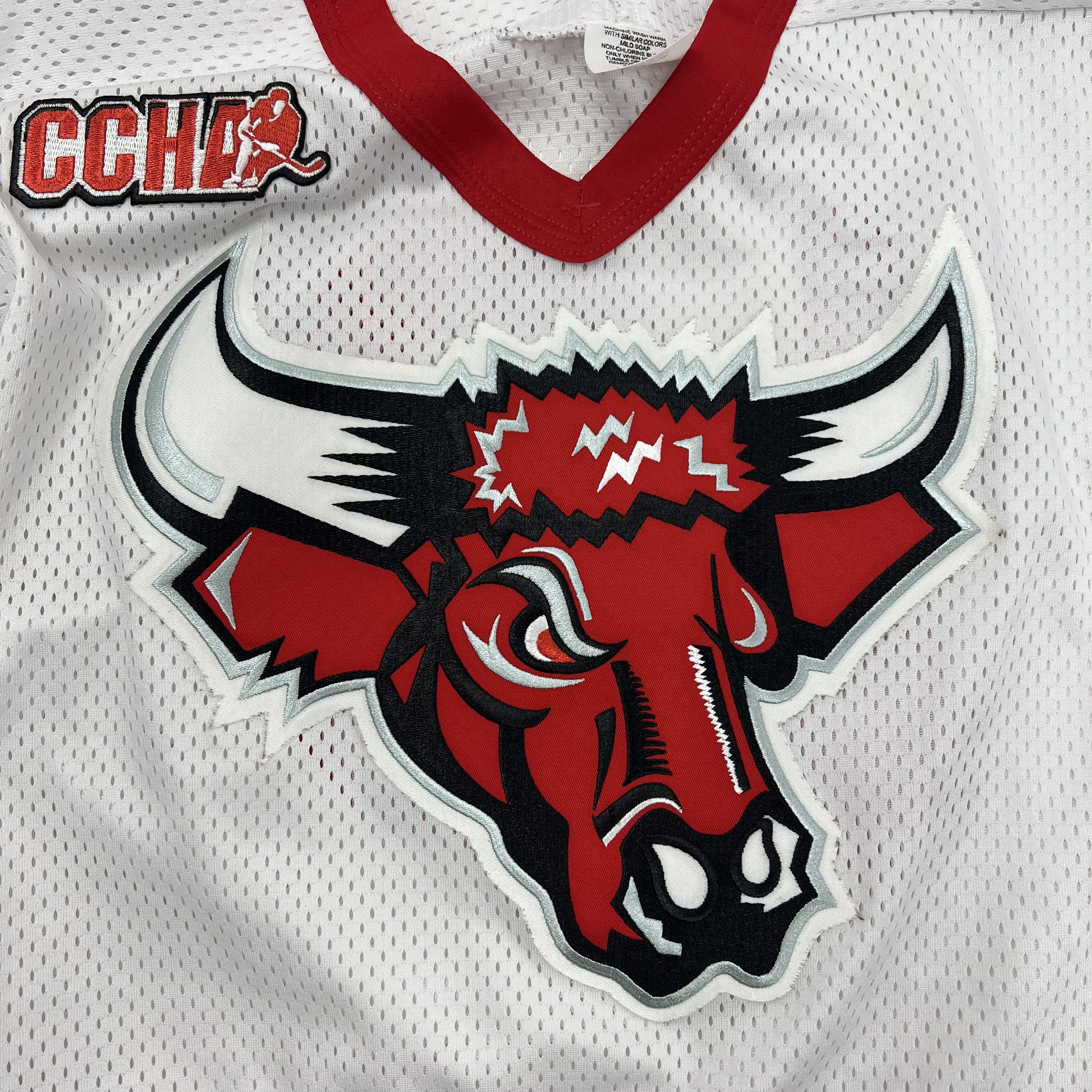 Omaha Mavericks UNO CCHA Hockey Jersey #10 Bakka Sz YS