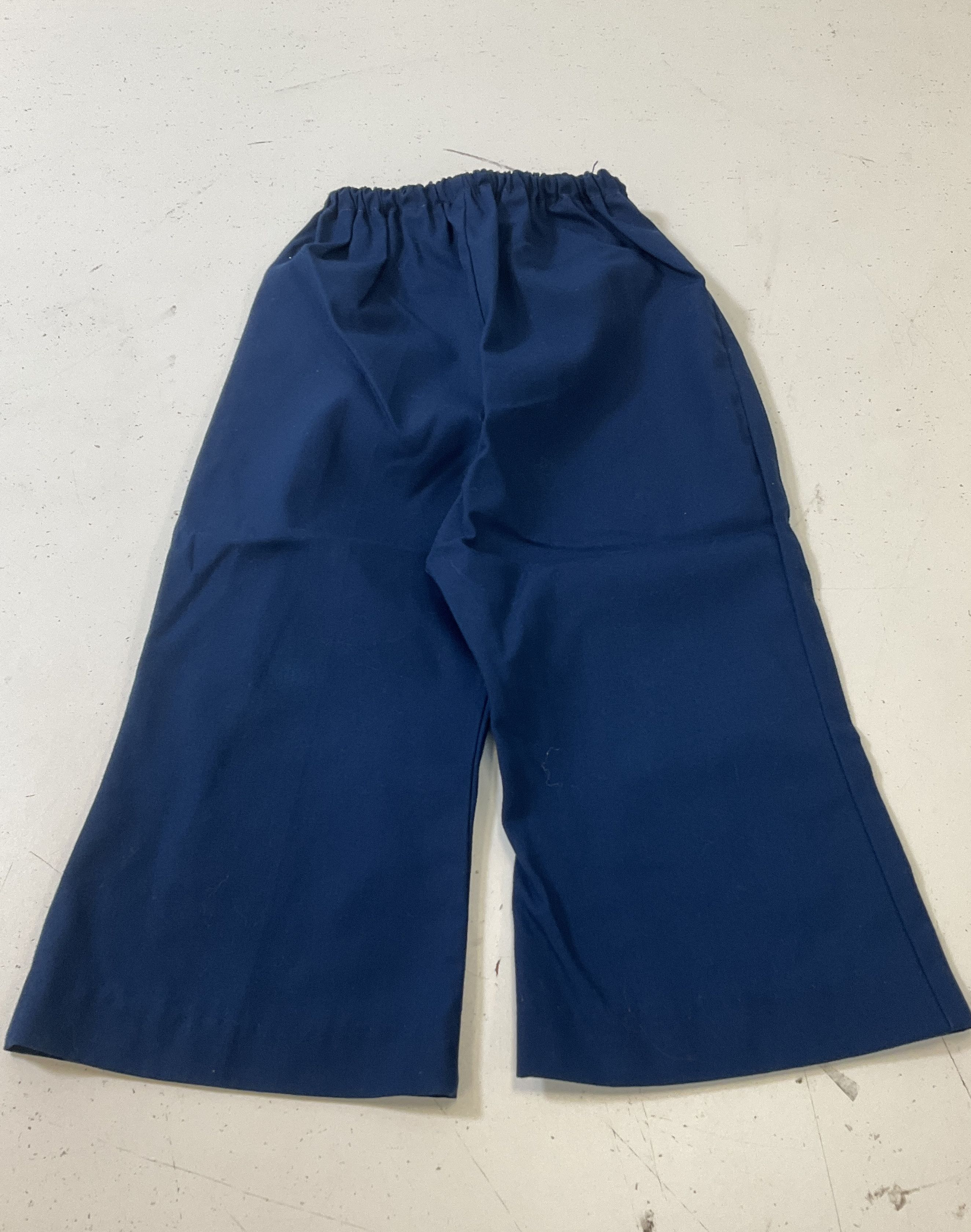 Lot of 3 Pair Vintage 1970s Blue Toddler's Bell Bottom Pants See Measurements