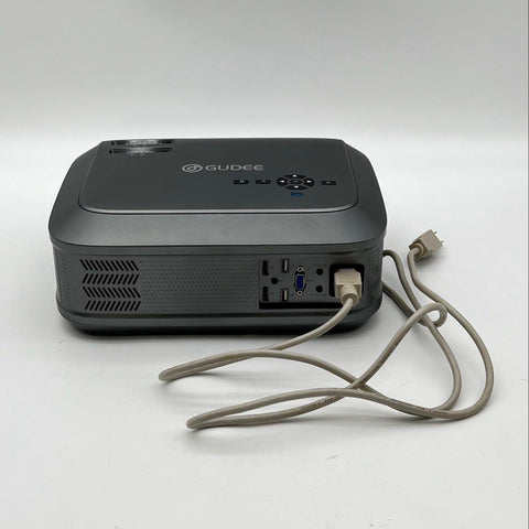 Gudee LED Home Theater Projector Dual HDMI USB VGA 145W Gray Tested