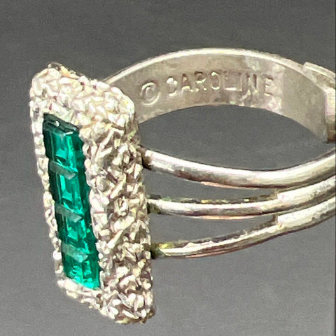 Vintage Costume Jewelry Lot of 10 Necklaces Brooches Rings Caroline Art Nouveau