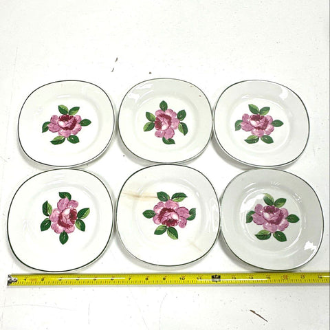 Taylor Smith Taylor Conversation Pink Rose Dinnerware 20pc Set Plates Bowls MCM