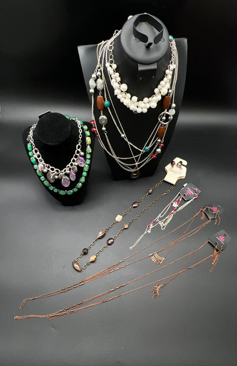 Paparazzi Costume Jewelry Lot of 35 Necklaces Earrings Bracelets Mixed Styles