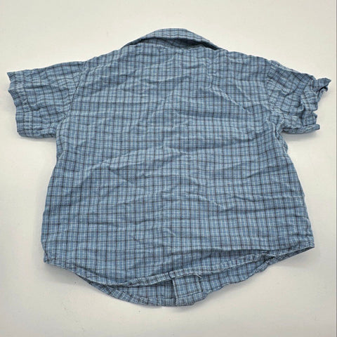 Vintage 90s Disney Pooh 100 Acre Collection Plaid Button Down Shirt Sz 24 MOS