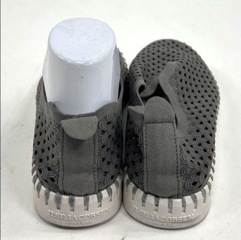 Ilse Jacobsen Tulip Perforated Slip On Loafers Grey Women's Size EU 39