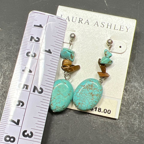 Laura Ashley Turquoise and Tiger's eye Earrings NWT