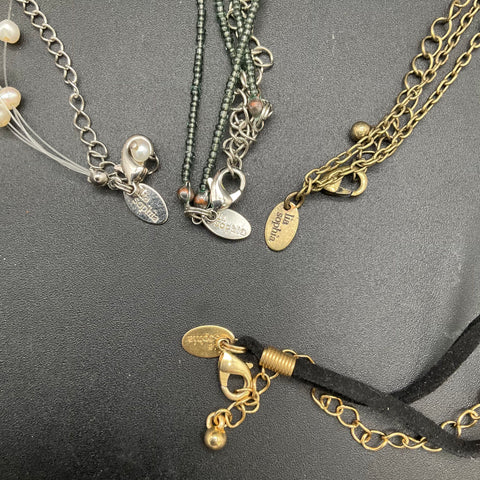 Lia Sophia Costume Jewelry Lot 10 Necklaces Bracelets Earrings Gold Silver Tone