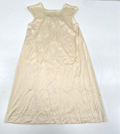 Vintage 80s JCPenney Women's Cream Robe Nightgown Set Floral Embroidery Sz S