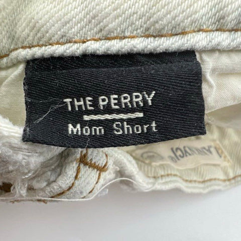 BLANKNYC Women's The Perry Mom Short Cream Embroidered Daisy Floral Sz 26