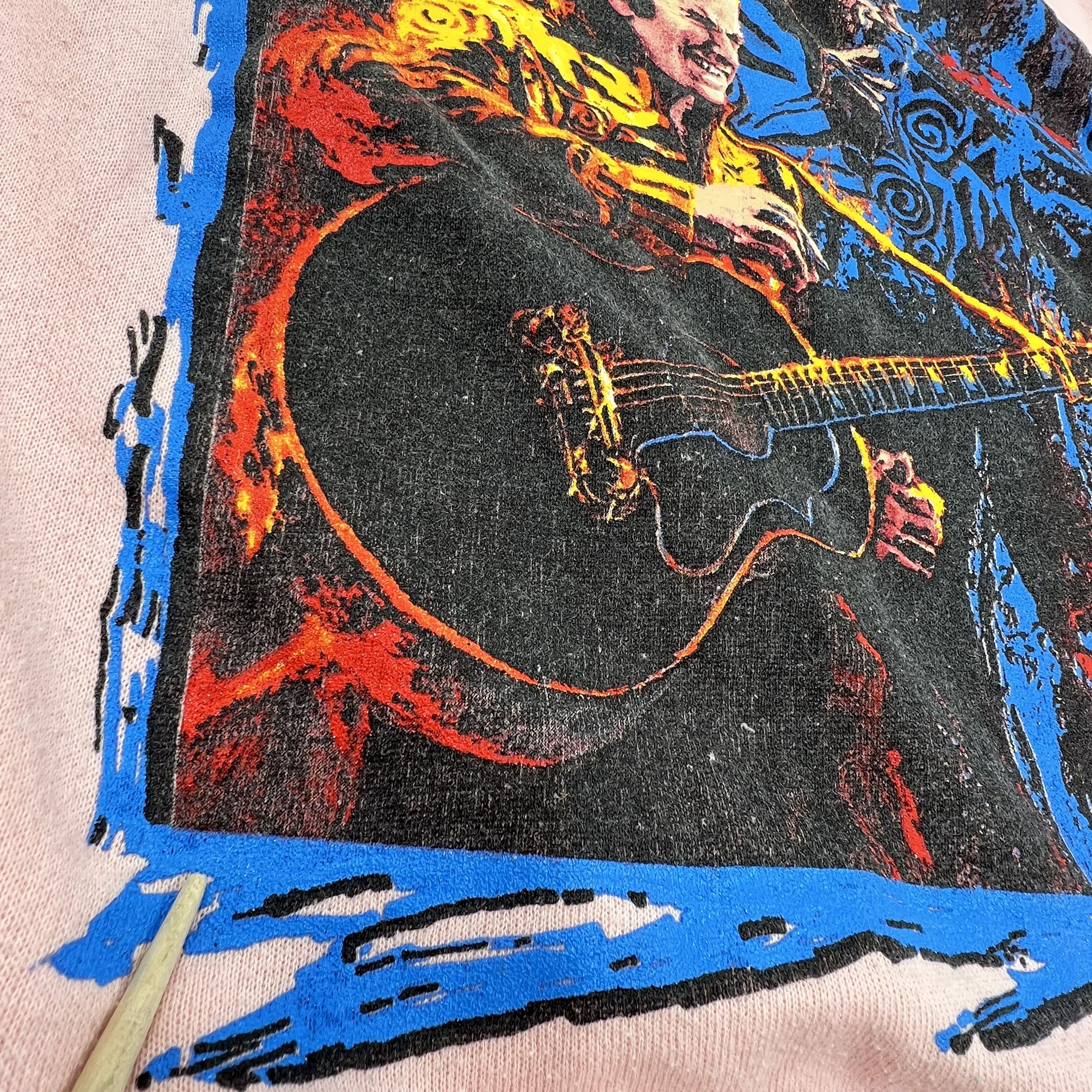 Vintage 90s Neil Diamond '93 Tour Pink Graphic Cut Neck Sweatshirt Men's XL