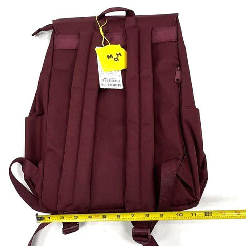 MAH Burgundy Minimalist Flap Top Backpack Rucksack MR20B195S06 NWT