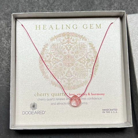 Dogeared Cherry Quartz Beaded Necklace NIB