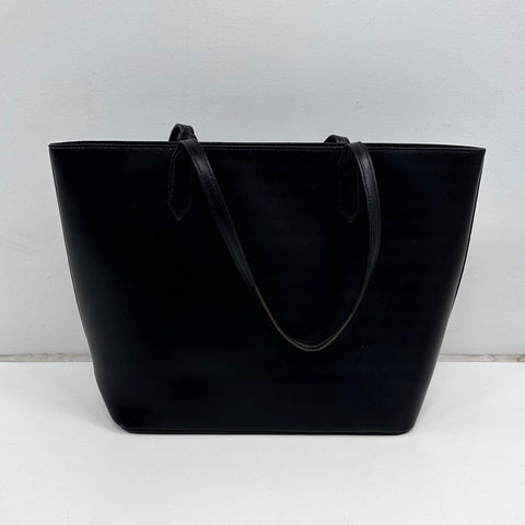 Kate Spade New York Black Smooth Leather Large Tote Shoulder Bag