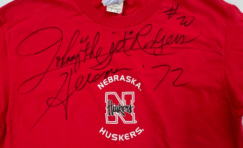 Champion Men's Red Nebraska Huskers Autographed Johnny Rodgers Heisman 72 Sz M