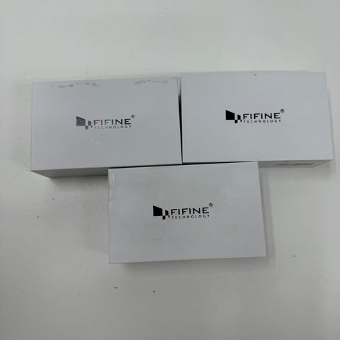 Lot of 3 FIFINE K669B USB Condenser Microphones PC Mac Streaming Podcast