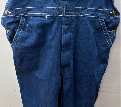 Vintage 90s Big Smith Denim Bib Overalls Carpenter Workwear Indigo Sz 36x36