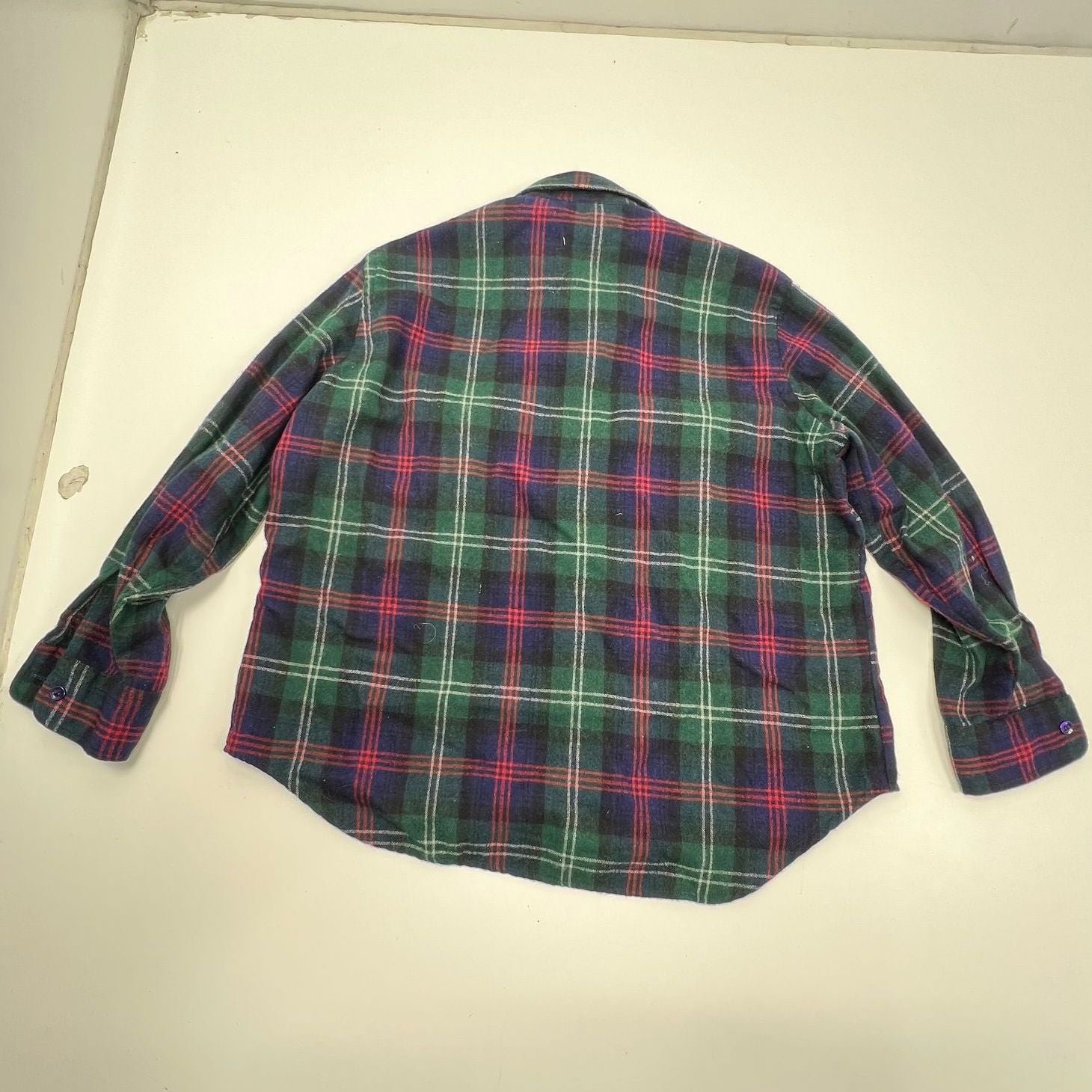 Vintage 70s/80s Christopher Rand Quilted Lined Wool Plaid Flannel Shacket Sz XL
