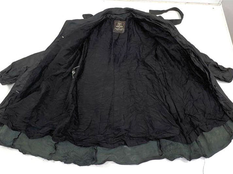 Vintage 70s Dan Di Modes 24k Leather Belted Trench Coat Jacket Made in USA