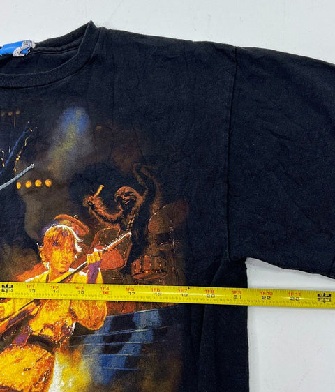 Vintage 2000s Star Wars Rock On Graphic T-Shirt Lucasfilm Promo Sz L
