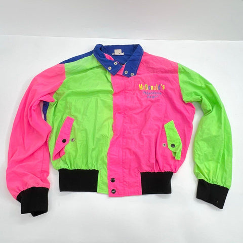 Vintage 90s McDonalds Philadelphia Region Color Block Windbreaker Jacket Sz L