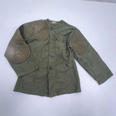 Vintage 70s Saf-T-Bak Green Military Padded Shooting Jacket Coat Men's Size S